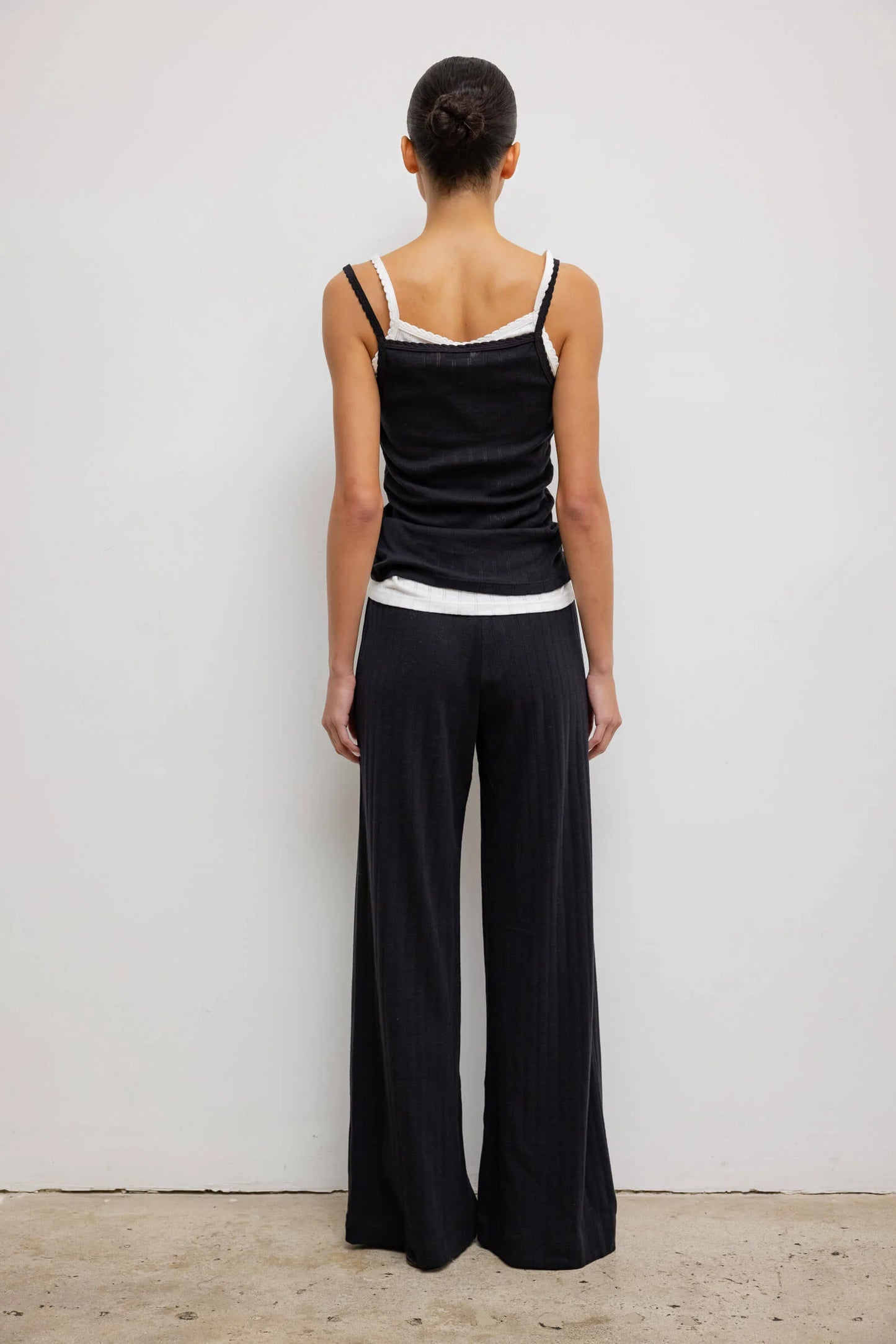 LESET Pointelle Tanktop - Black