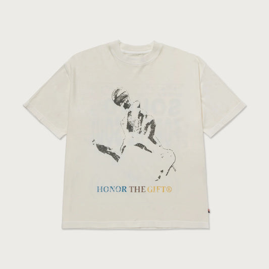 Honor The Gift Live and Direct  Mens Tee- Cream