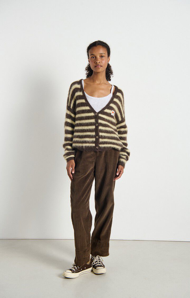 American Vintage Nenybay Cardigan- Stripped Soya Root