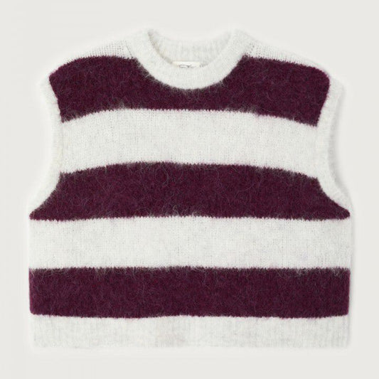 American Vintage Niby Sweater- Cranberry Stripes