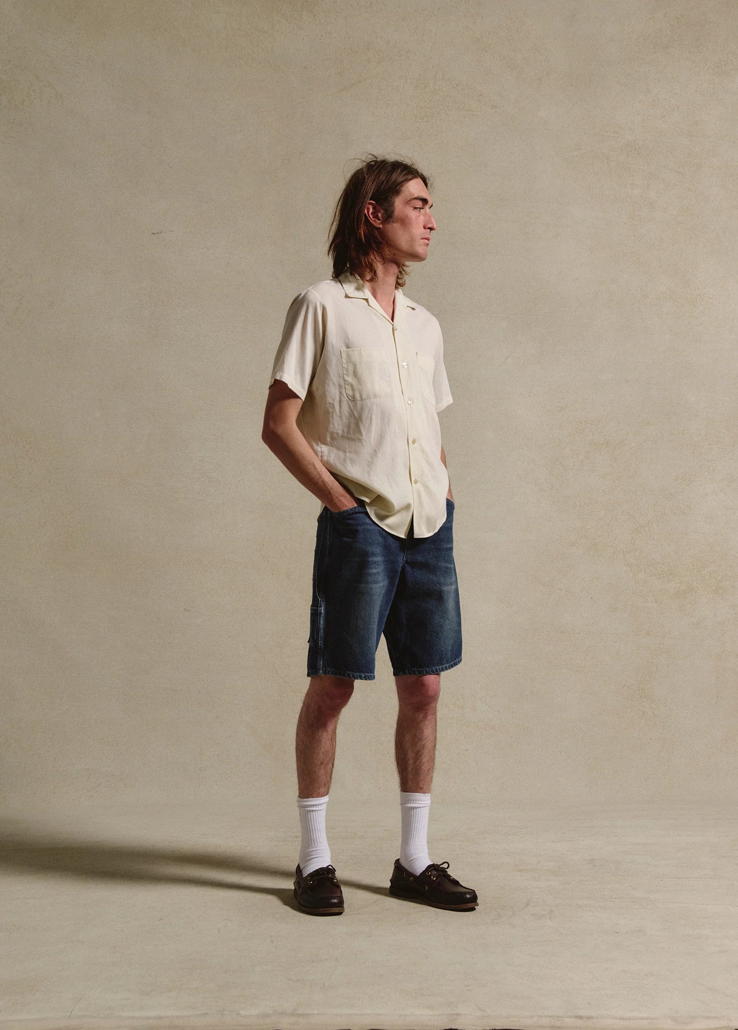 ONE OF THESE DAYS Denim Painter Shorts- Indigo
