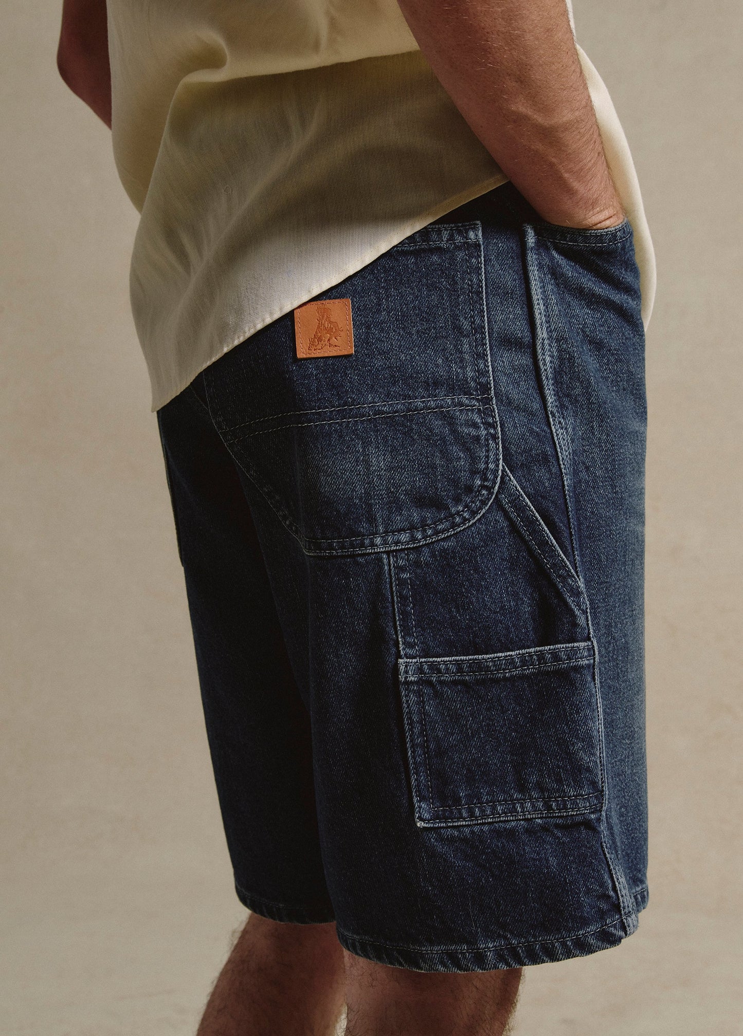 ONE OF THESE DAYS Denim Painter Shorts- Indigo