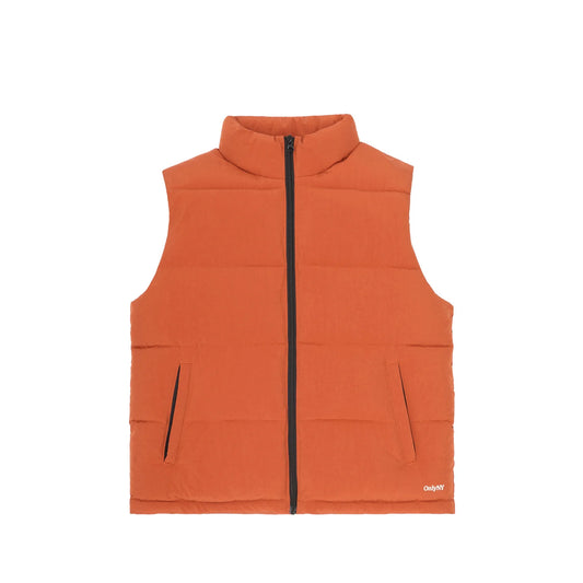 OnlyNY Mens Puffer Vest- Burnt Orange