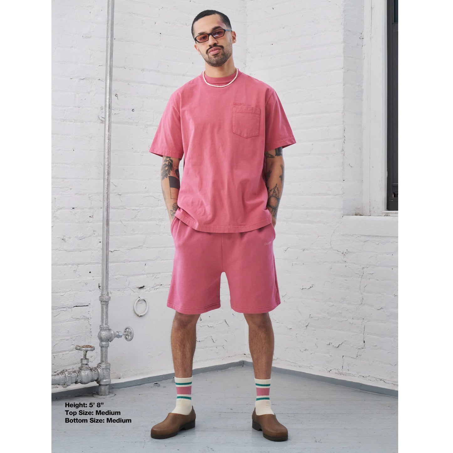 OnlyNY Lodge Logo French Terry Shorts - Nantucket Red