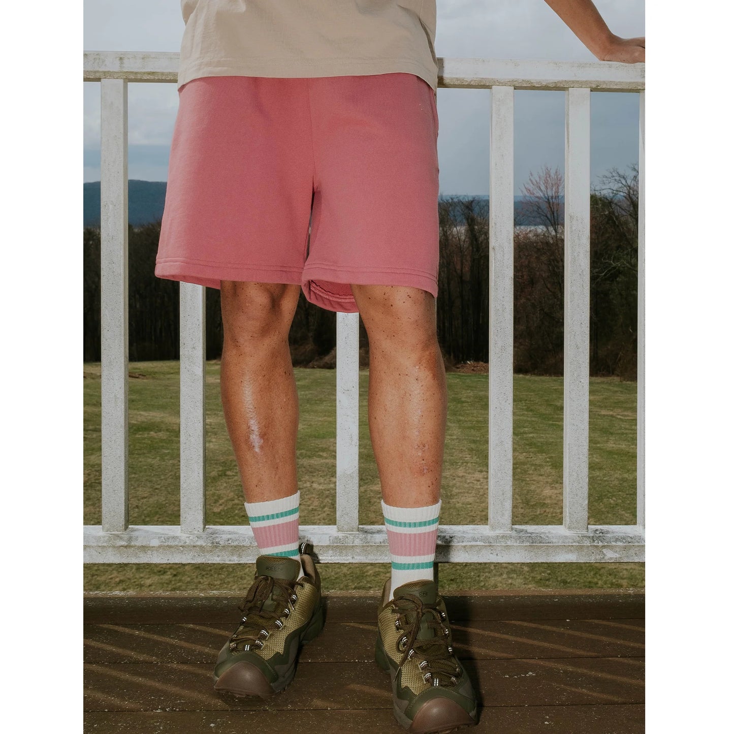 OnlyNY Lodge Logo French Terry Shorts - Nantucket Red