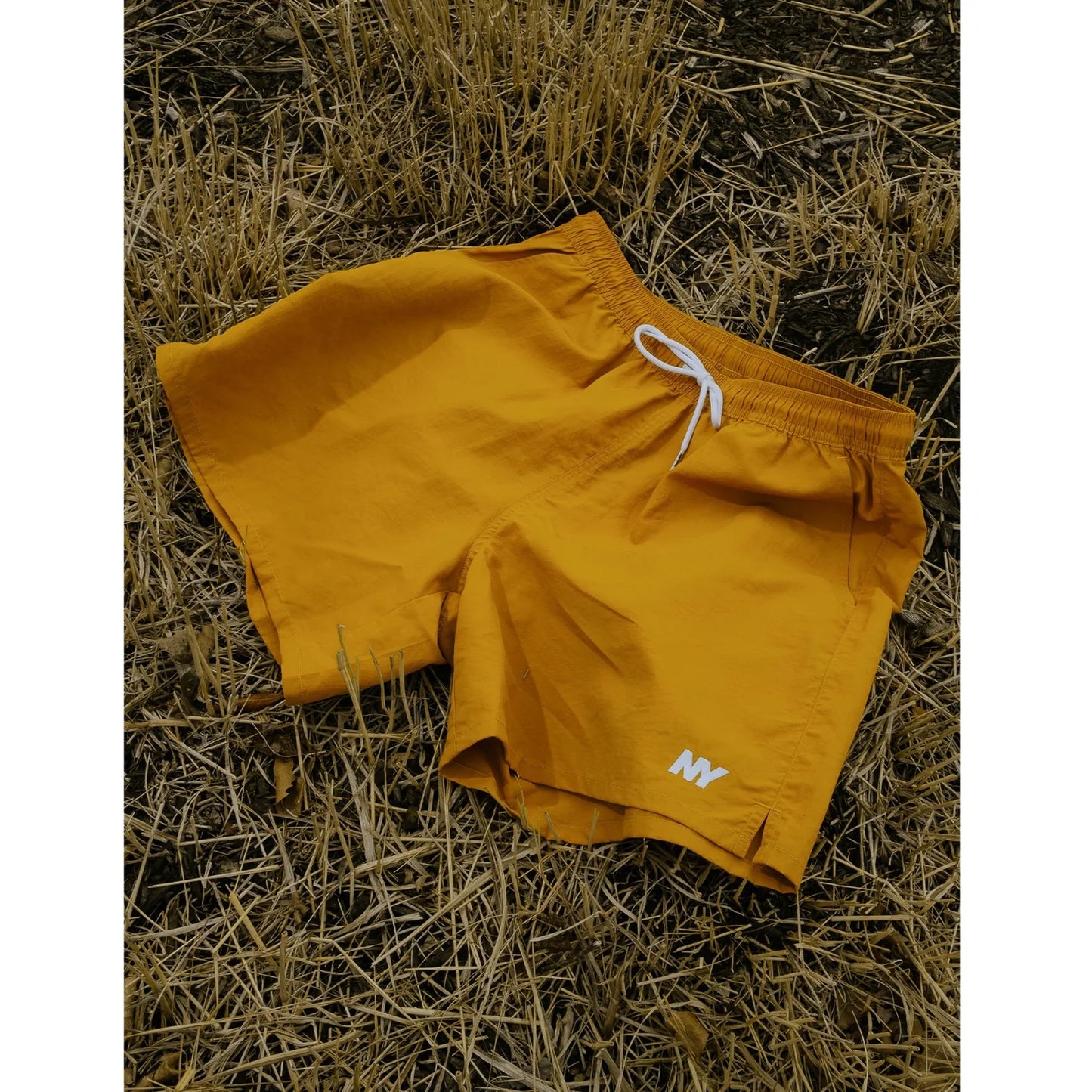 OnlyNY Nylon Track Short- Vintage Gold