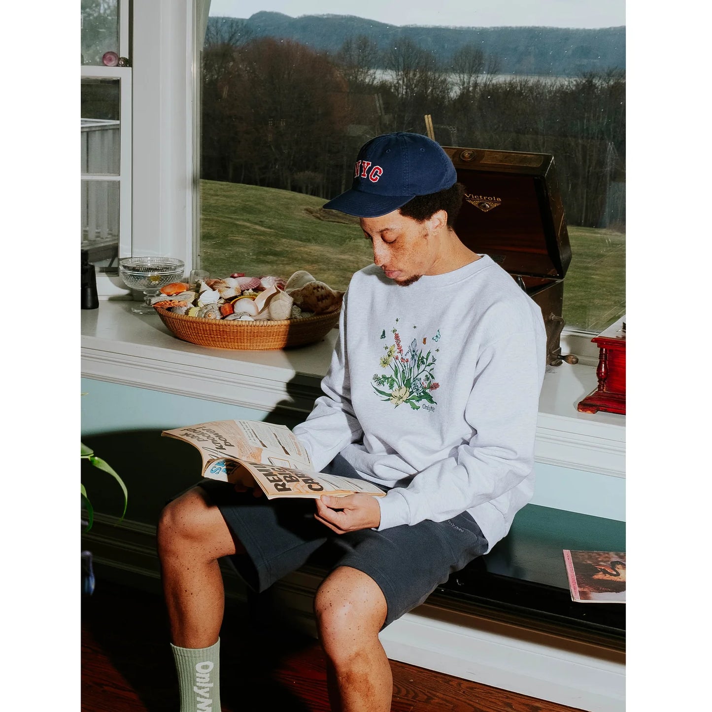 OnlyNY Pollinators Crewneck- Heather Grey