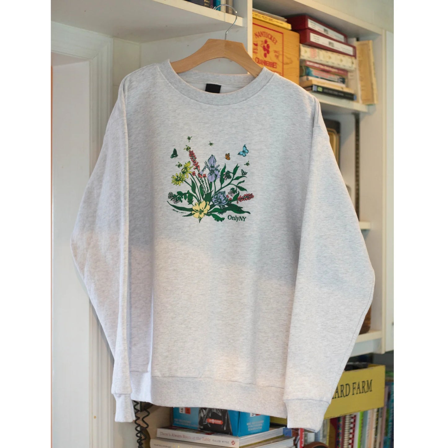 OnlyNY Pollinators Crewneck- Heather Grey