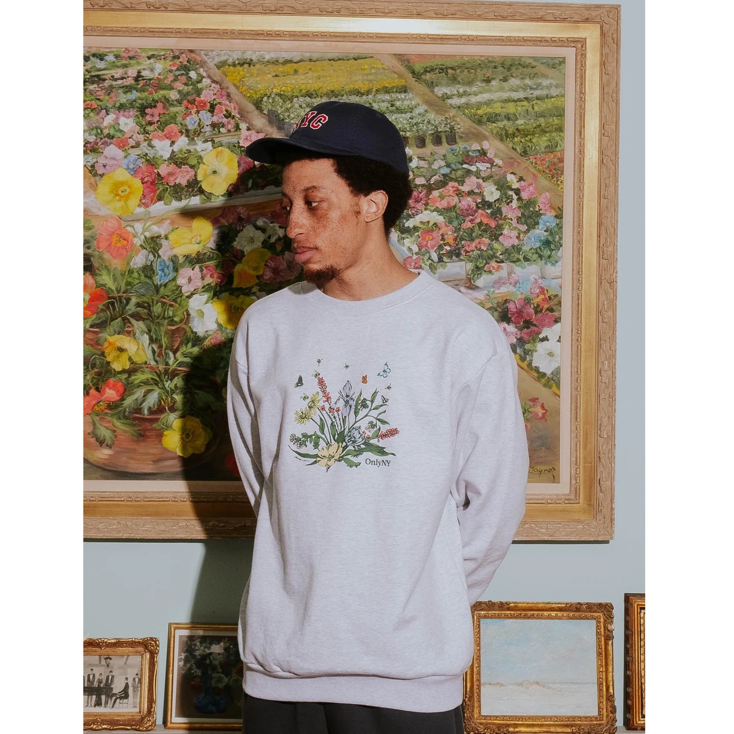 OnlyNY Pollinators Crewneck- Heather Grey