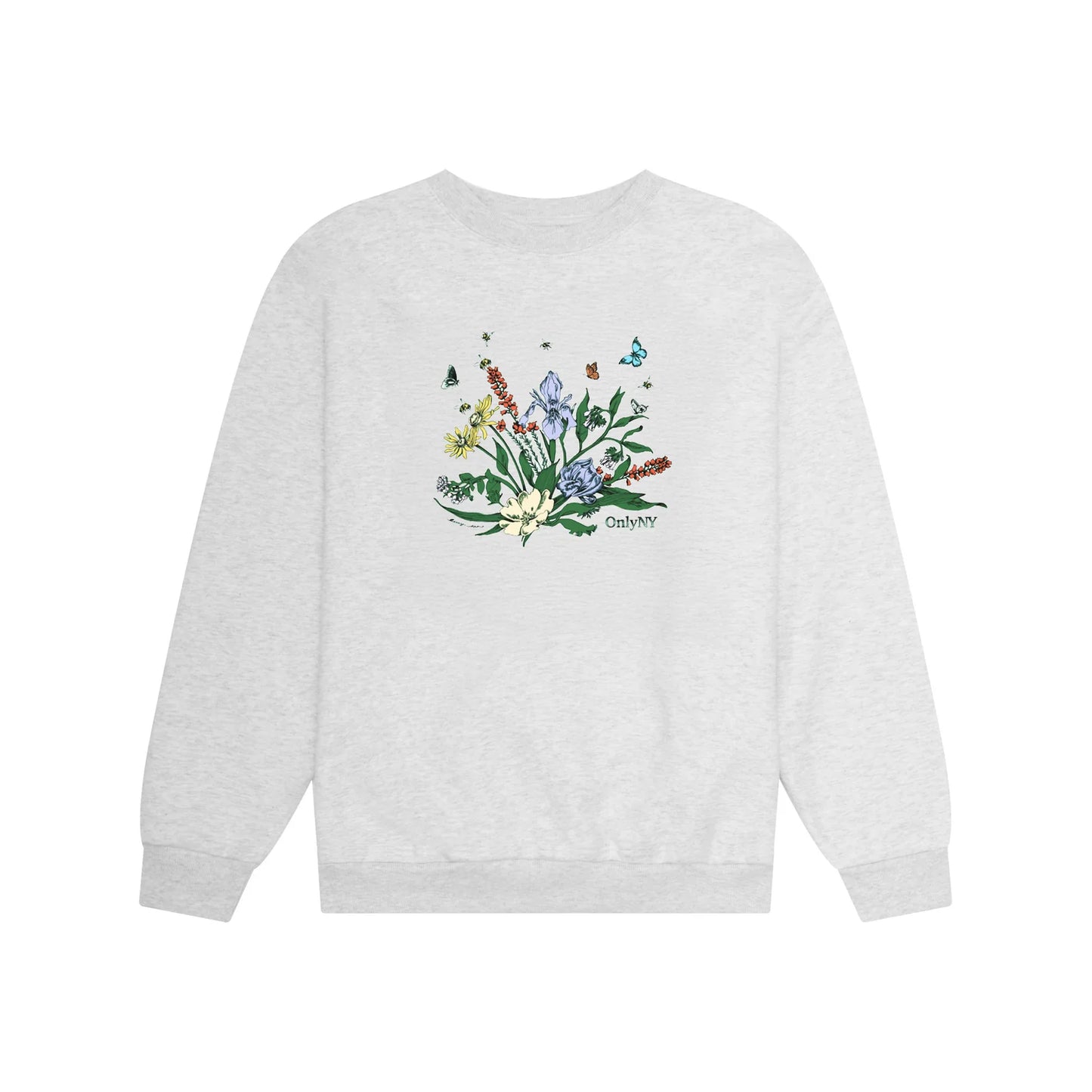 OnlyNY Pollinators Crewneck- Heather Grey