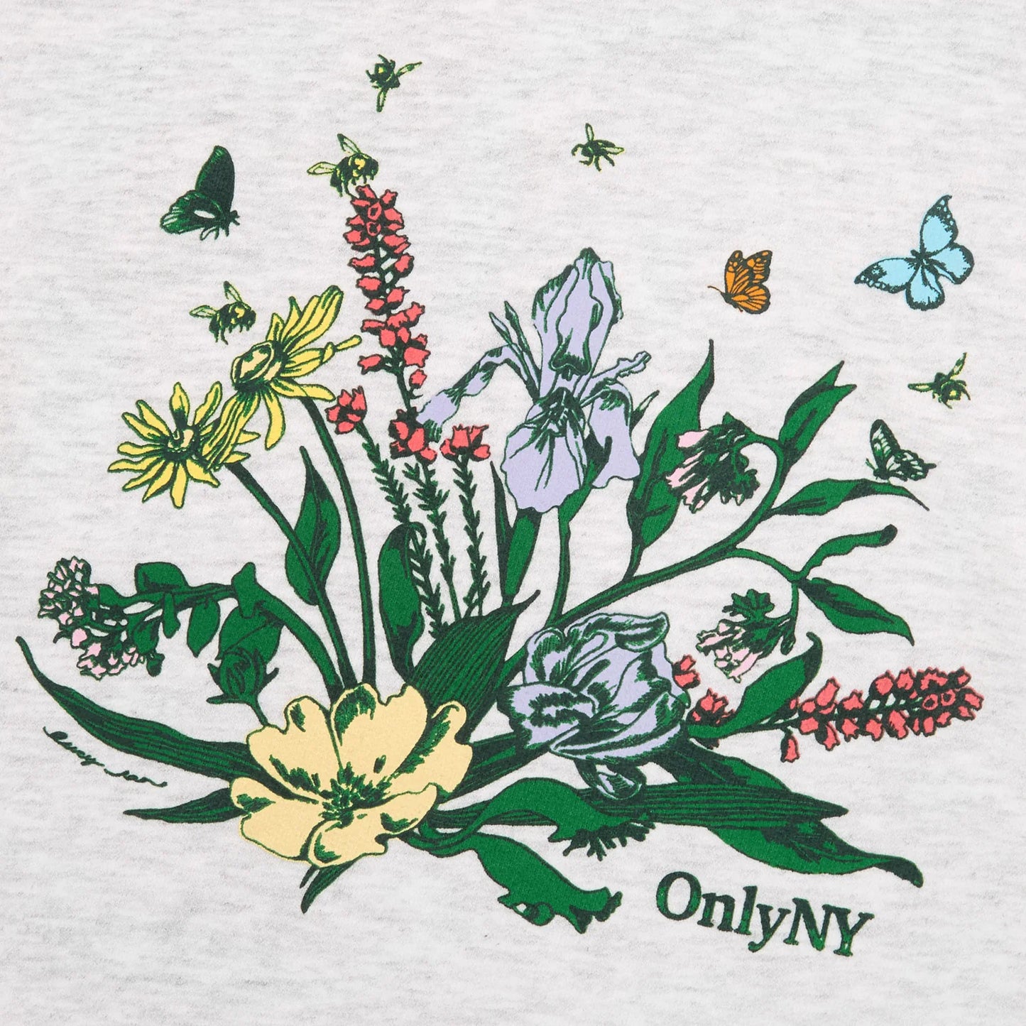 OnlyNY Pollinators Crewneck- Heather Grey