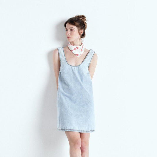 American Vintage Dress Paybou Blue Snow