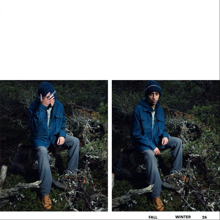 Presidents Shirt Camping Cotton $ Wool Rinse- Denim