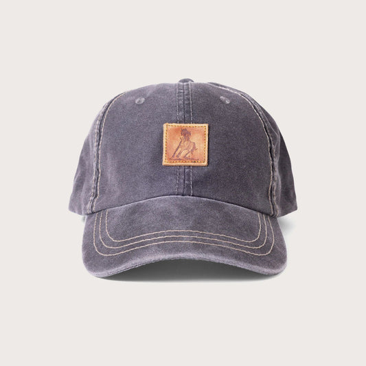 ONE OF THESE DAYS Running Horse Leather Patch Hat- Charcoal