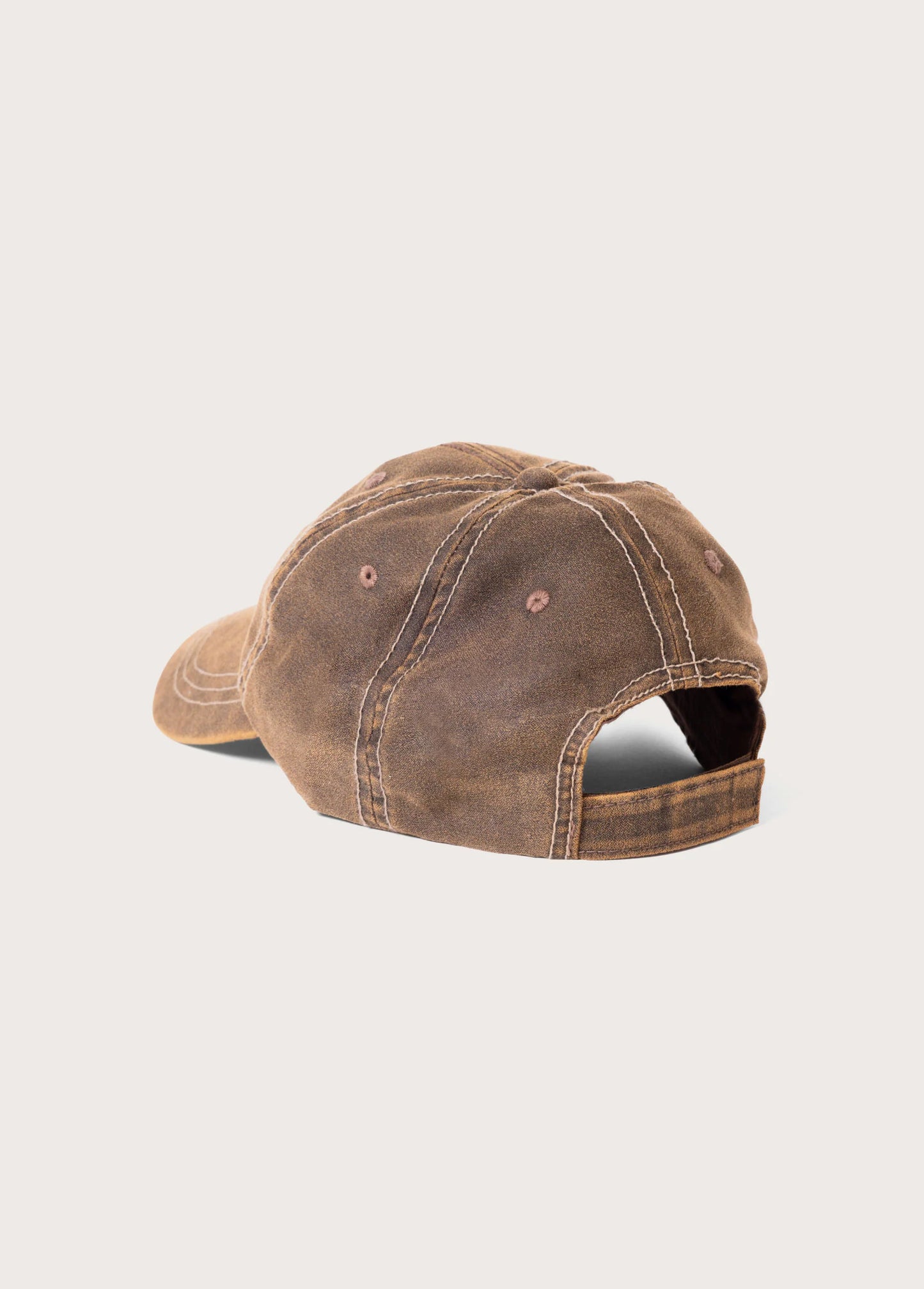 ONE OF THESE DAYS RUNNING HORSE LEATHER  PATCH HAT- Brown