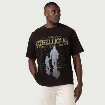 Honor The Gift Rebellious For Our Fathers SS Tee- Black