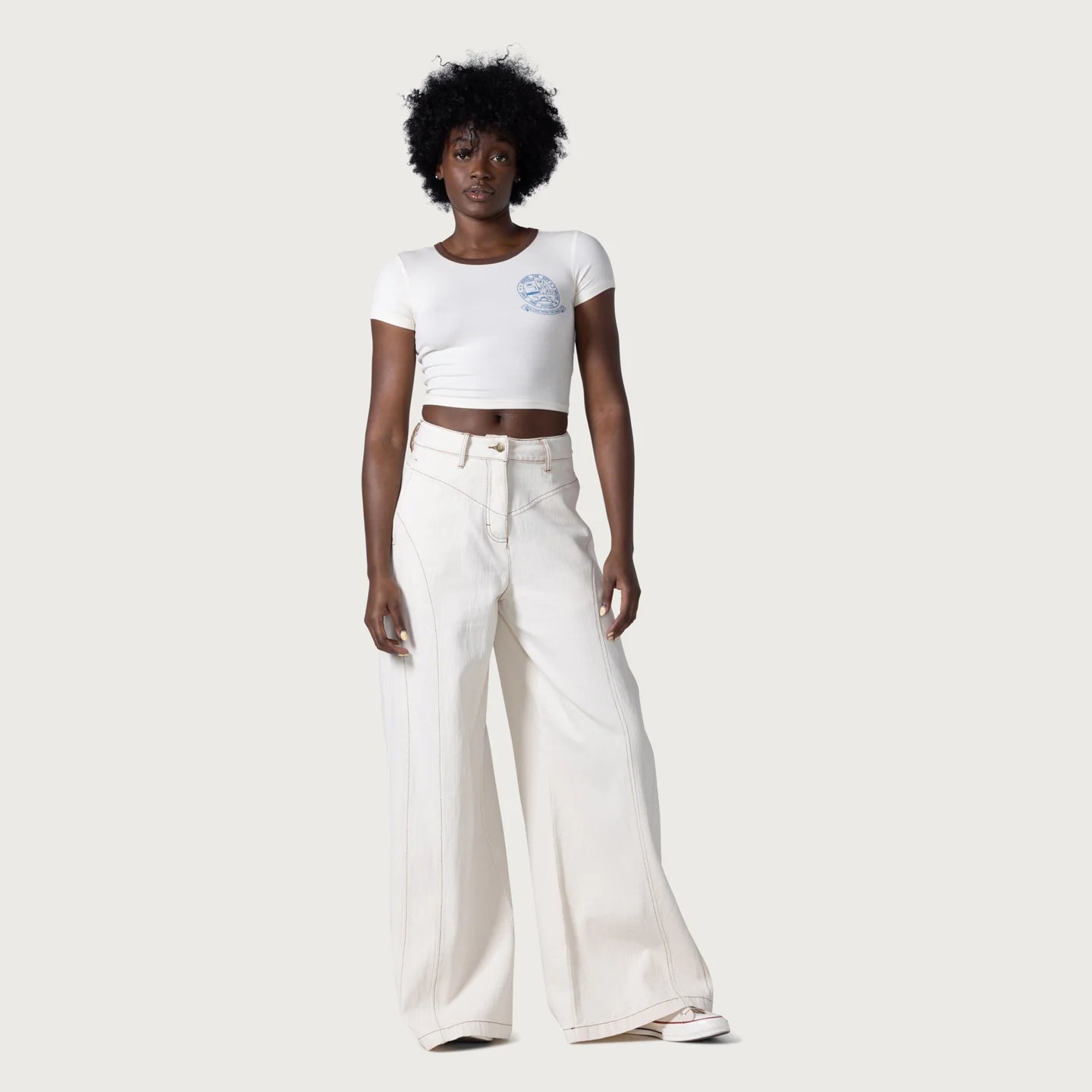 Honor The Gift Tailored Curve Pant- Cream