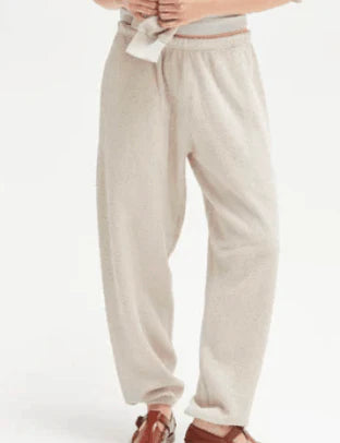 ASHER LA Agnes Boucle Sweatpant- Off White