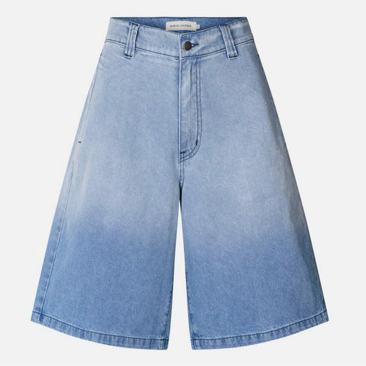 Rabens Saloner  Raha Light Denim Wide Shorts