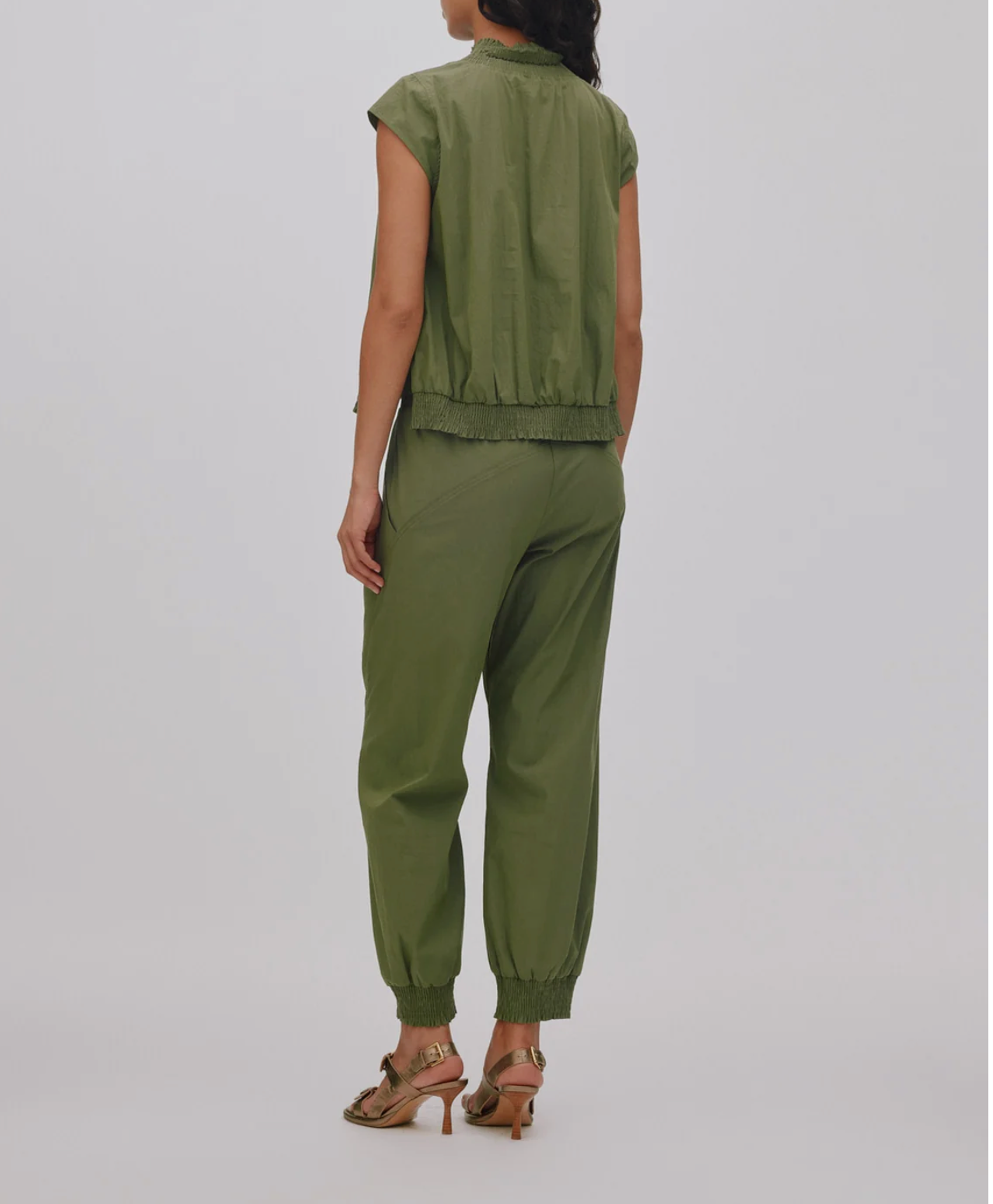 Rabens Saloner Domino Papery Angle Seam Pants-Shadow