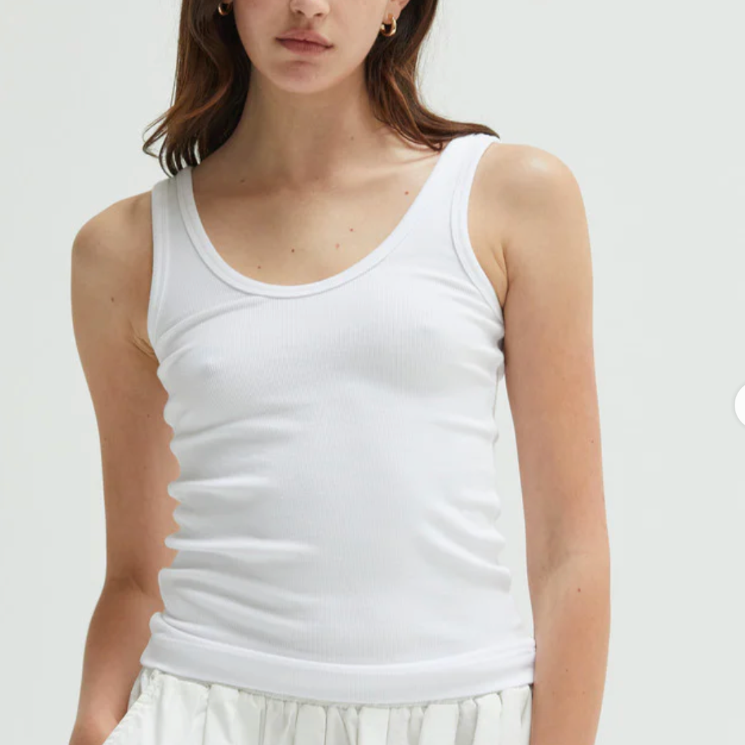 ASHER LA Mila Rib Tank- White