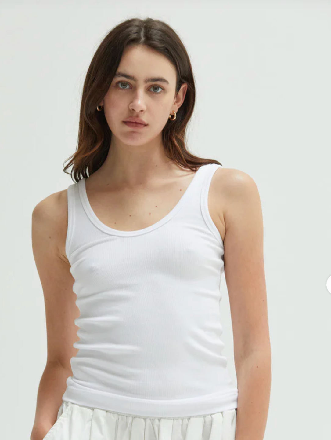 ASHER LA Mila Rib Tank- White
