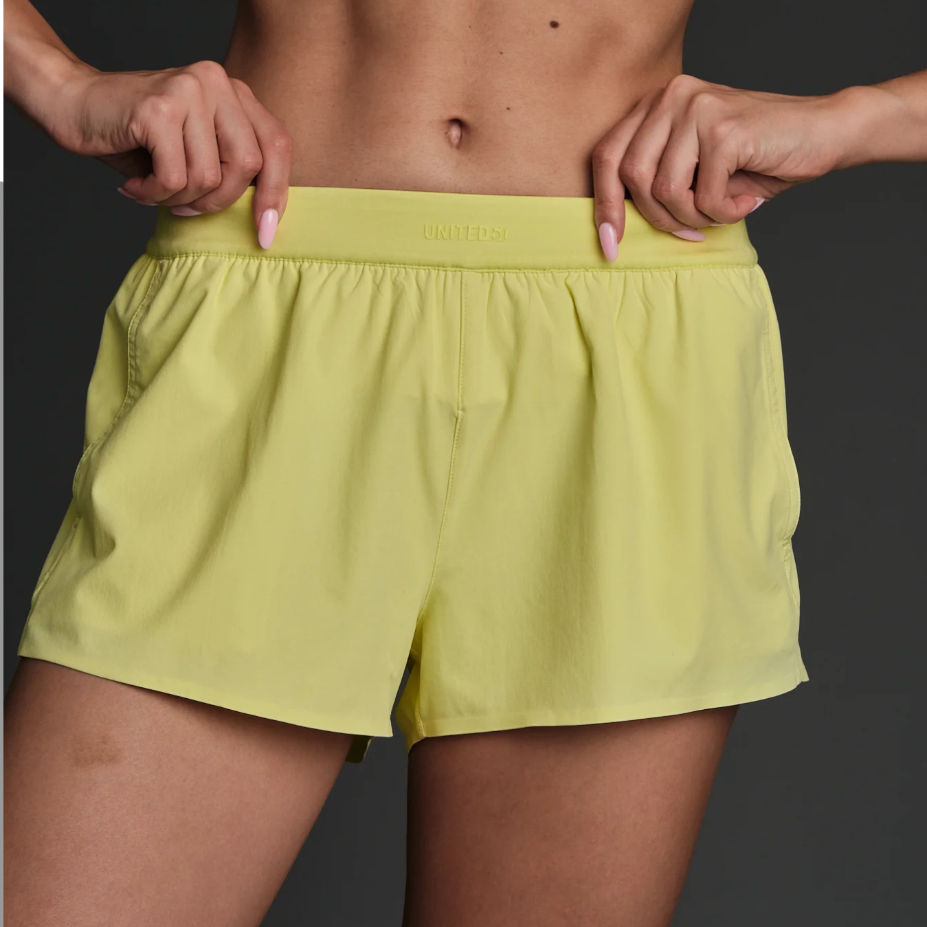 UNITED50 Canyon Everyday Run Short- Snow Pear