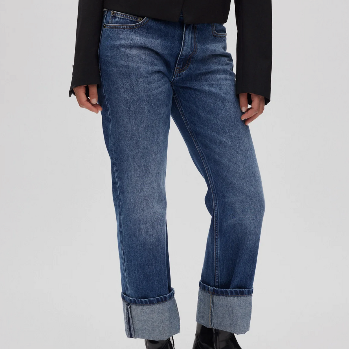 Rabens Saloner LORELEI Denim loose fit pants-Dark indigo SALE PRICE
