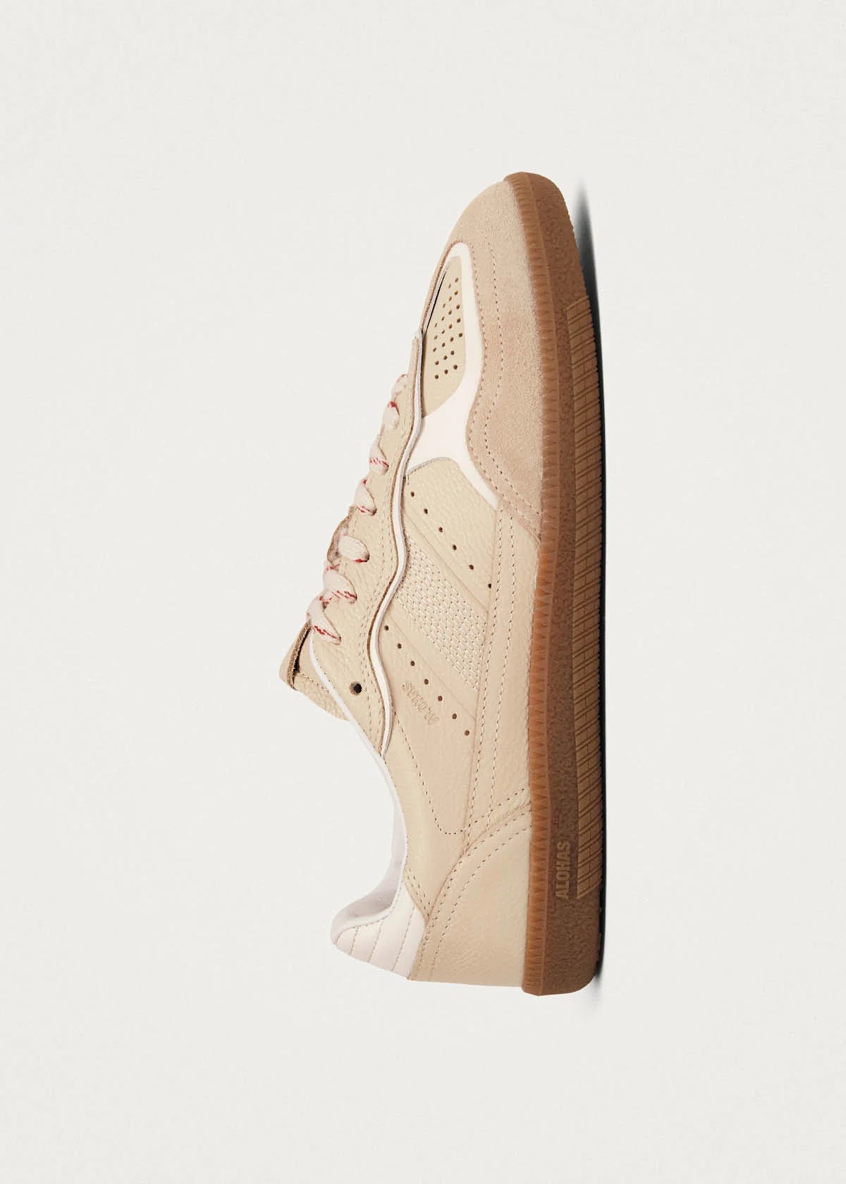Tb.490 Rife Grain Cream Leather Sneakers