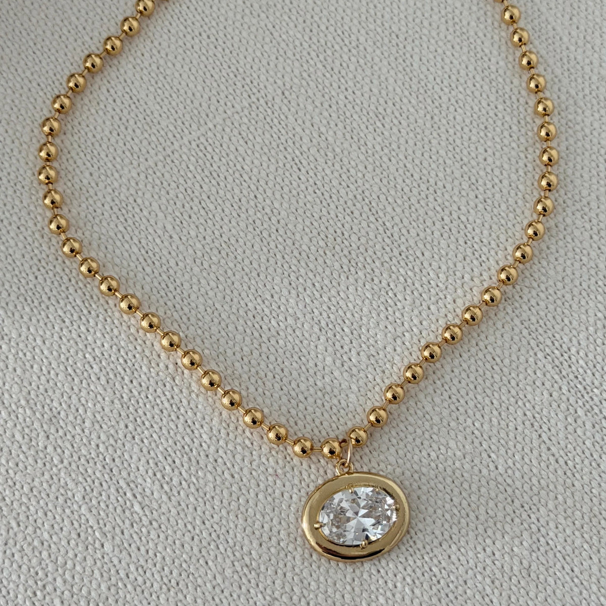 ALV BEZEL BEVERLY BALL NECKLACE