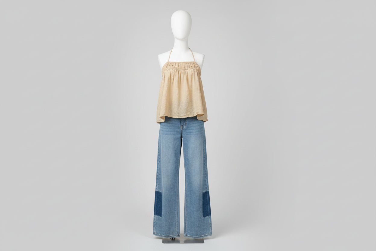 Rabens Saloner Dortie Cotton Angel String Top- Boulder