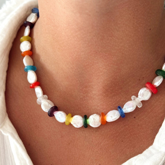 ALV Rainbow Pearl Necklace