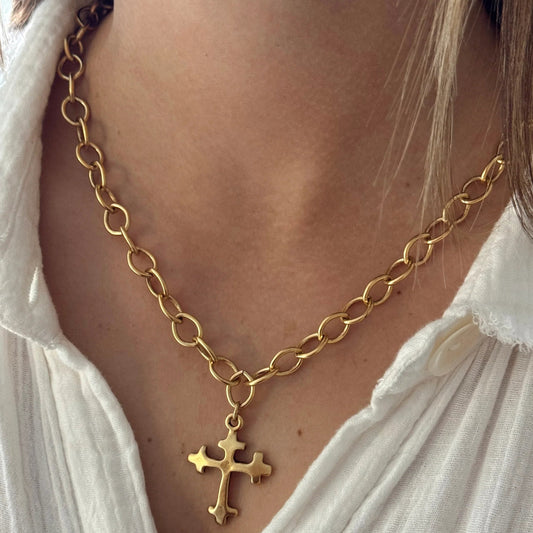 ALV Bold Cross Necklace