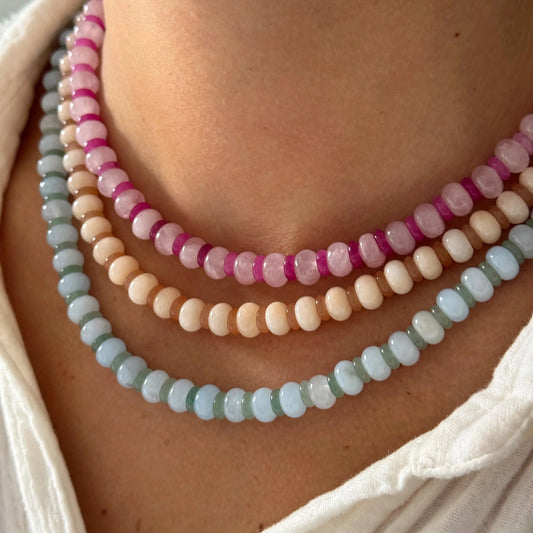 ALV Cheeky Gemstone Necklace - Pink