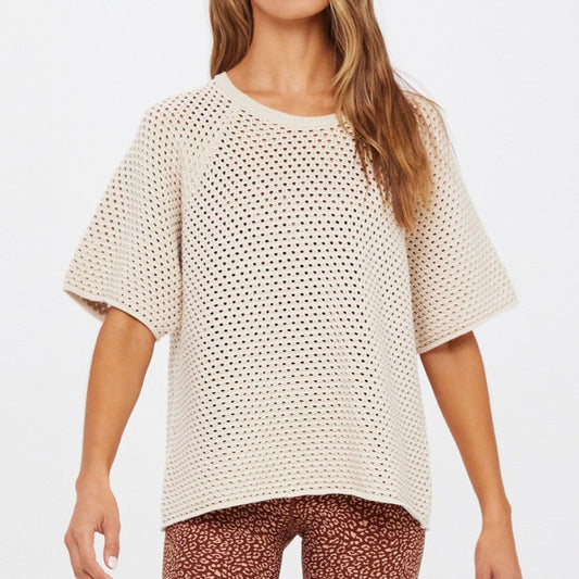 The Upside Knit Jacquelyn Tee Tan
