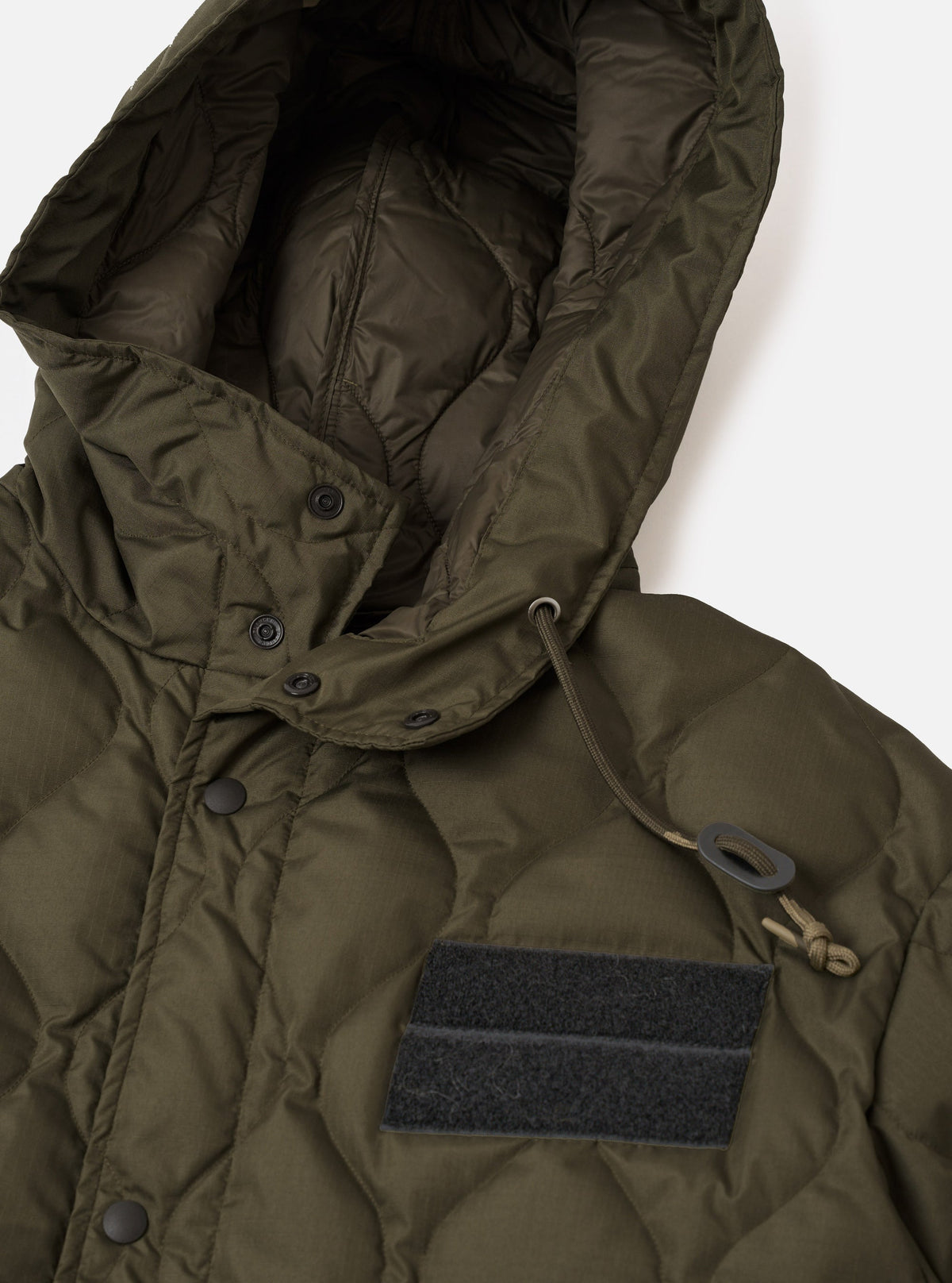 Universal Works TAION x Universal Works Dark Olive Military Hard Shell Down Mod Parka- Dark Olive