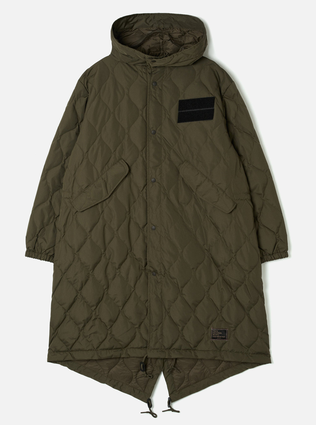 Universal Works TAION x Universal Works Dark Olive Military Hard Shell Down Mod Parka- Dark Olive