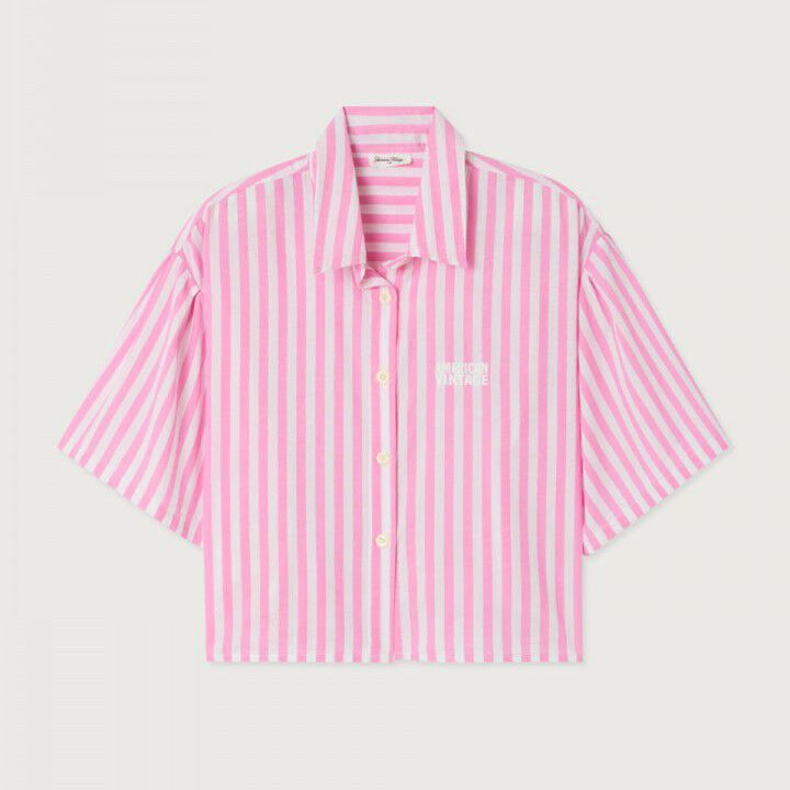American Vintage Women's shirt Vextown- Pink Stripes