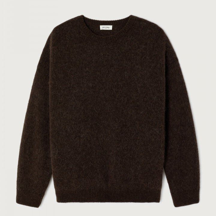 American Vintage Womens Sweater Vitow- Coffee Melange