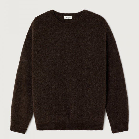 American Vintage Womens Sweater Vitow- Coffee Melange