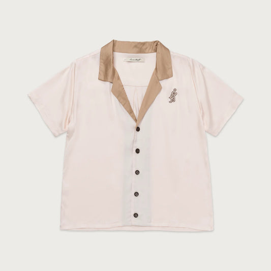 Honor The  Gift Womens  Notes Camp Shirt-Cream