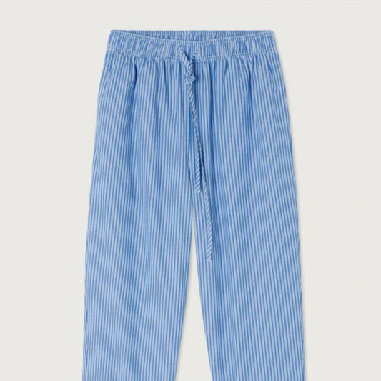 American Vintage  Trousers Zatybay- Aqua Stripes