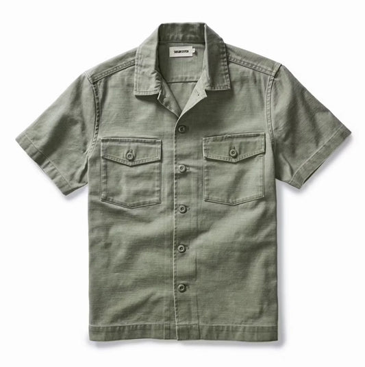 Taylor Stitch Surplus Shirt- Field Olive Reverse Sateen