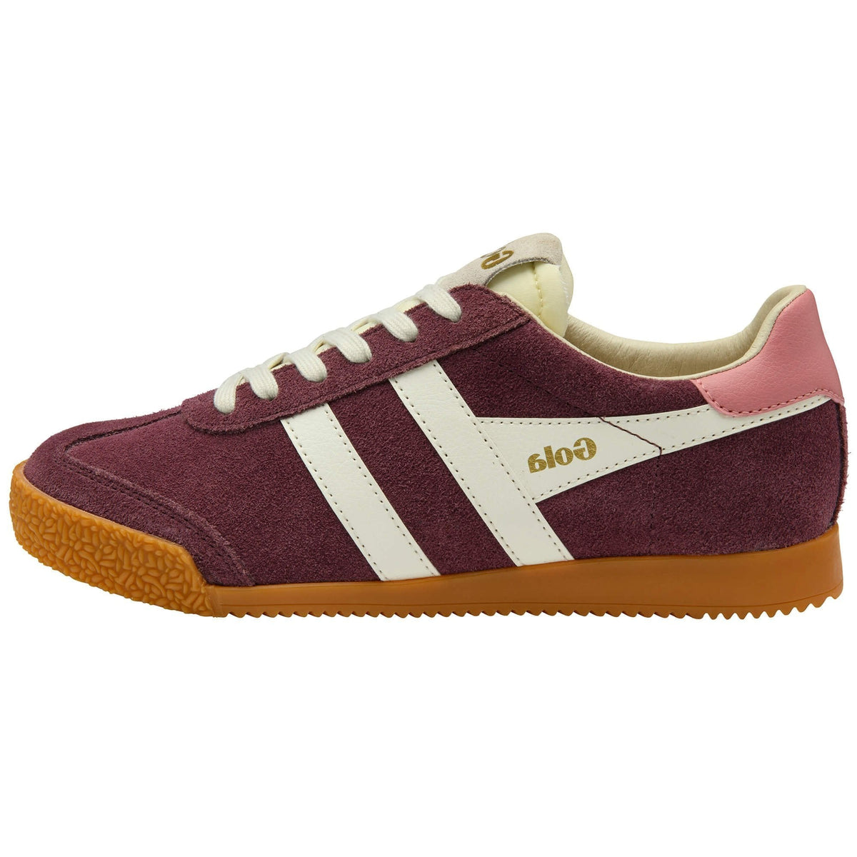 Gola Classics Women's Elan Sneakers -Windsor Wine/Off White/Coral Pink