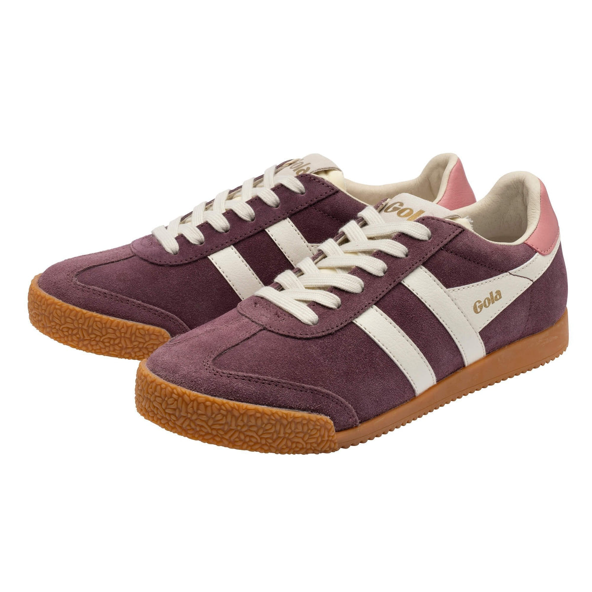 Gola Classics Women's Elan Sneakers -Windsor Wine/Off White/Coral Pink