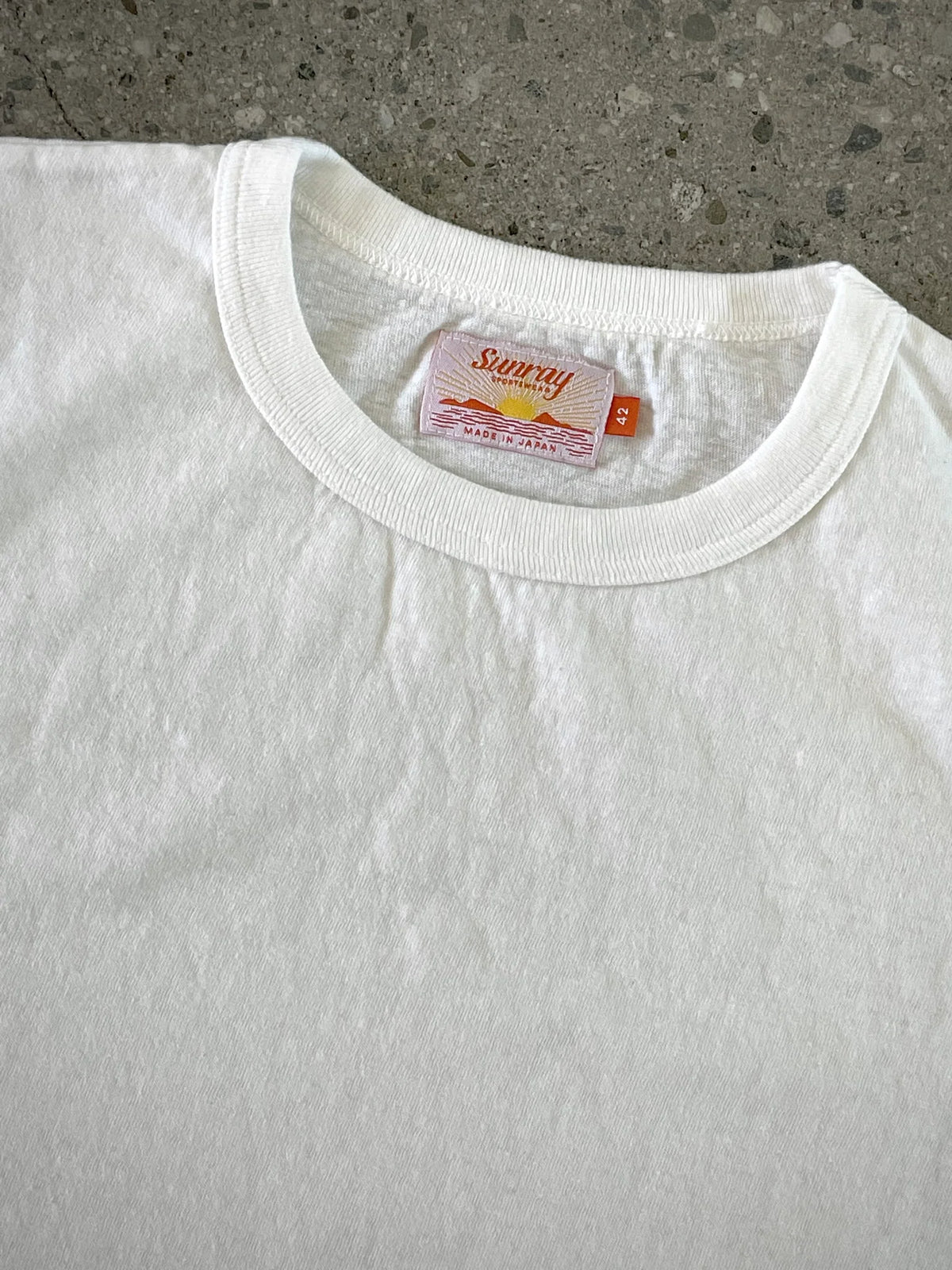 SUNRAY OFF WHITE HALEIWA 260GSM COTTON T-SHIRT