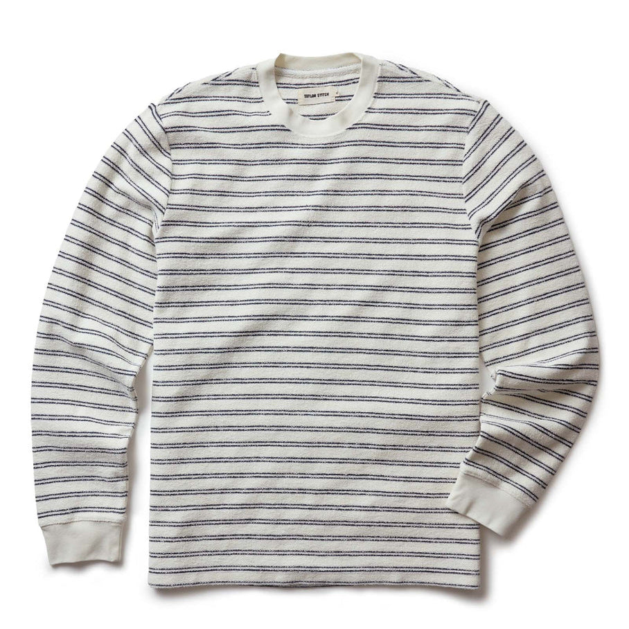 Taylor Stitch Hooper Crew- Marine Stripe
