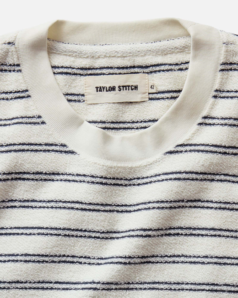 Taylor Stitch Hooper Crew- Marine Stripe
