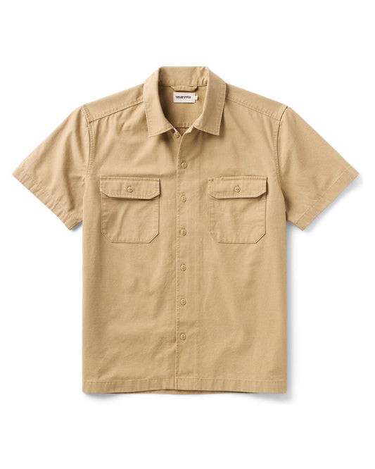 Taylor Stitch The Short Sleeve  Mechanic Shirt- Khaki
