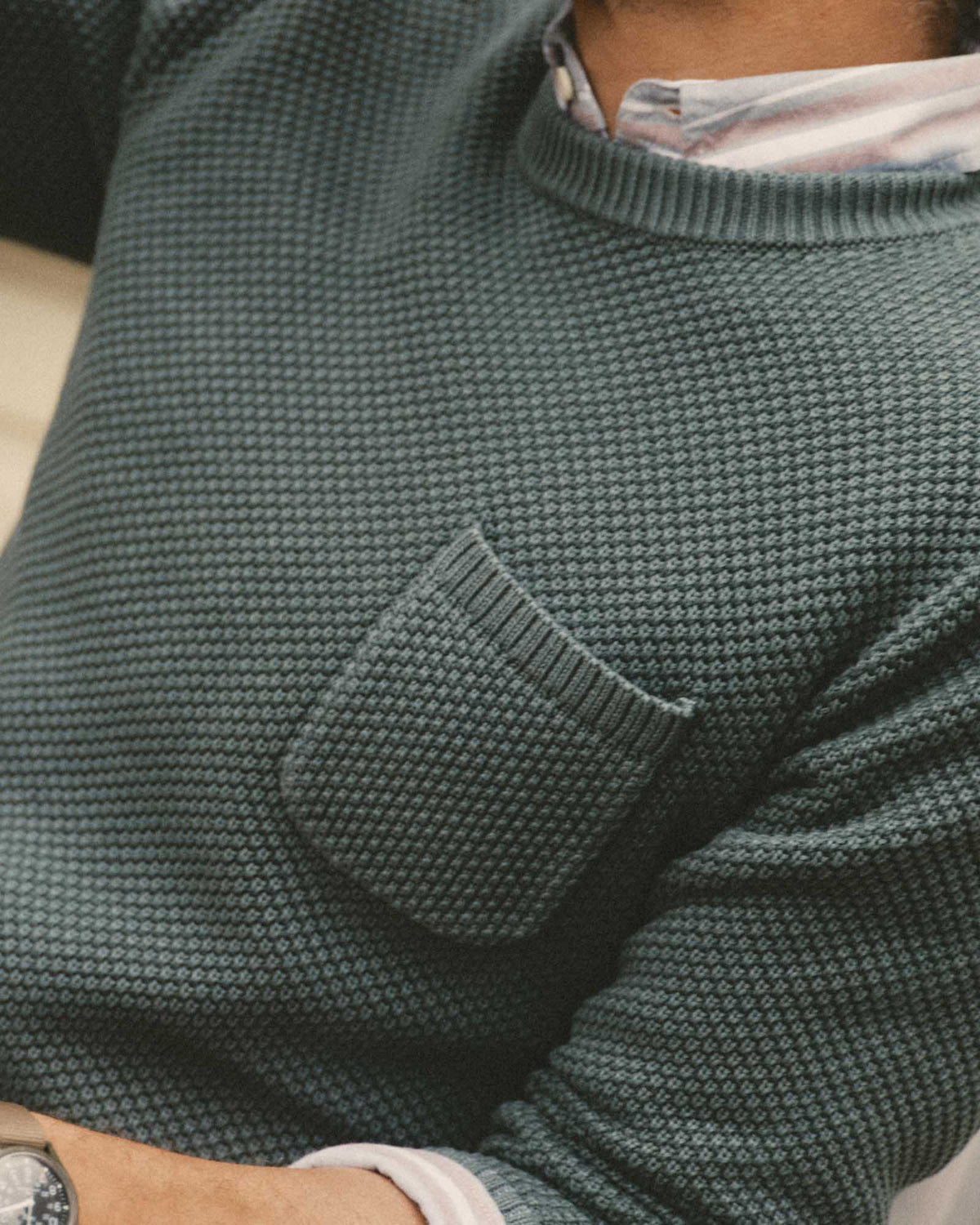 Taylor Stitch The Crawford Crew Sweater- Faded Spruce